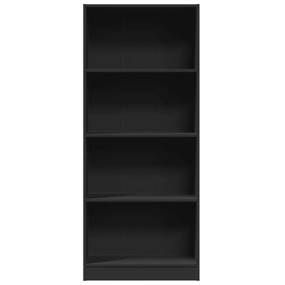 vidaXL Bookcase Black 60x24x143 cm Engineered Wood
