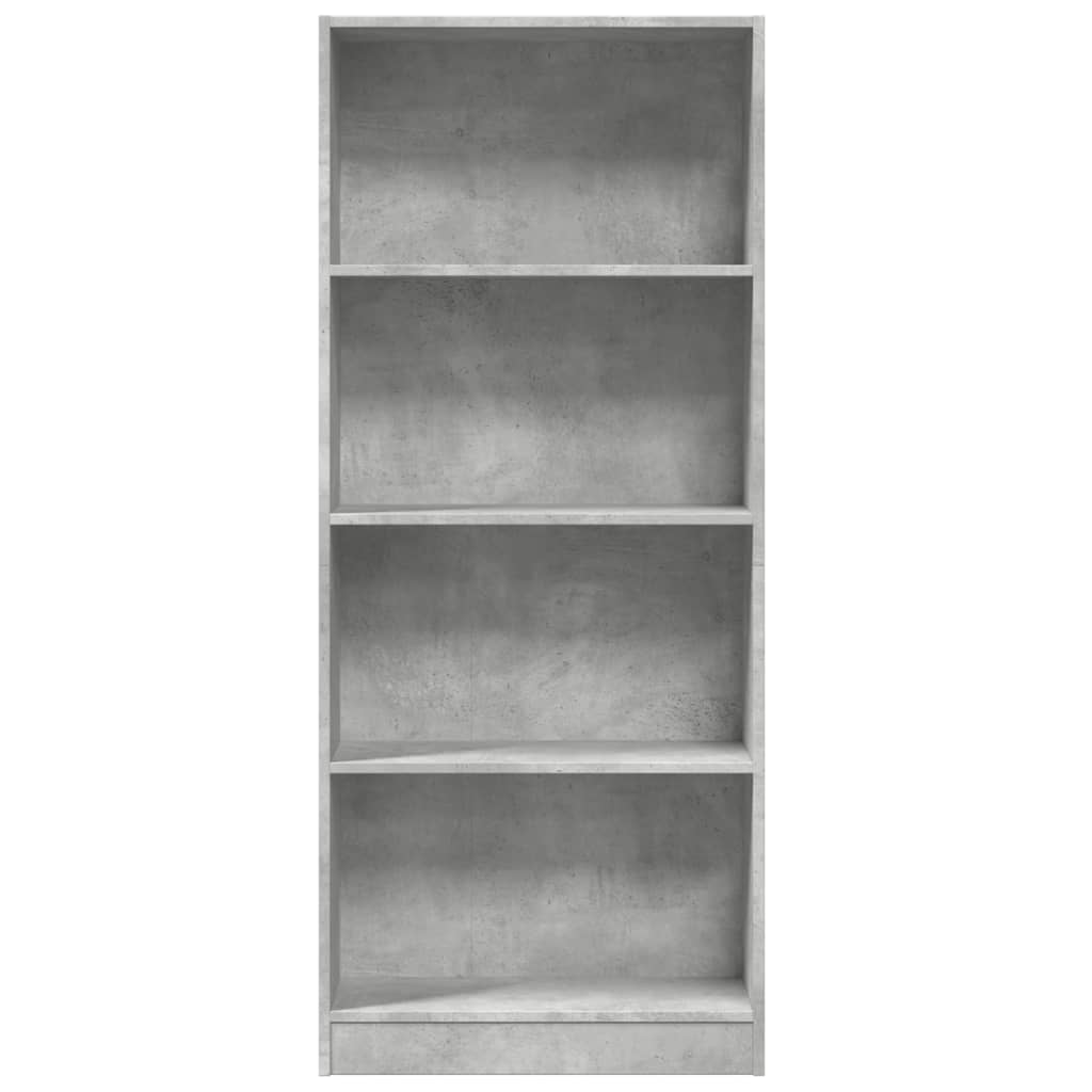 vidaXL Bookcase Concrete Grey 60x24x143 cm Engineered Wood