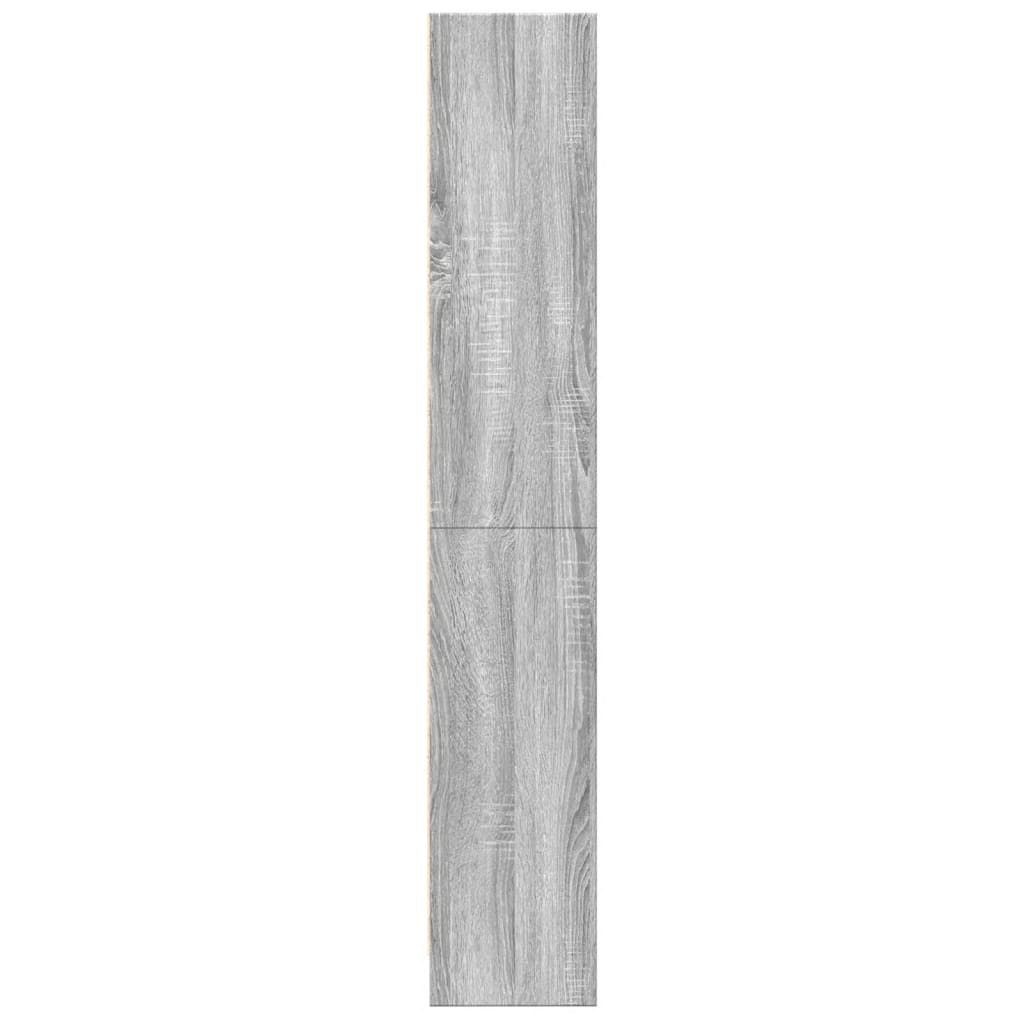 vidaXL Bookcase Grey Sonoma 60x24x143 cm Engineered Wood