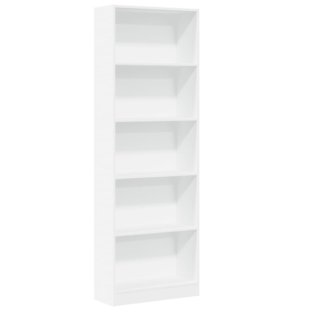 vidaXL Bookcase White 60x24x176 cm Engineered Wood