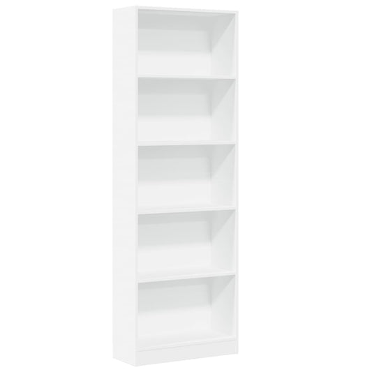 vidaXL Bookcase White 60x24x176 cm Engineered Wood