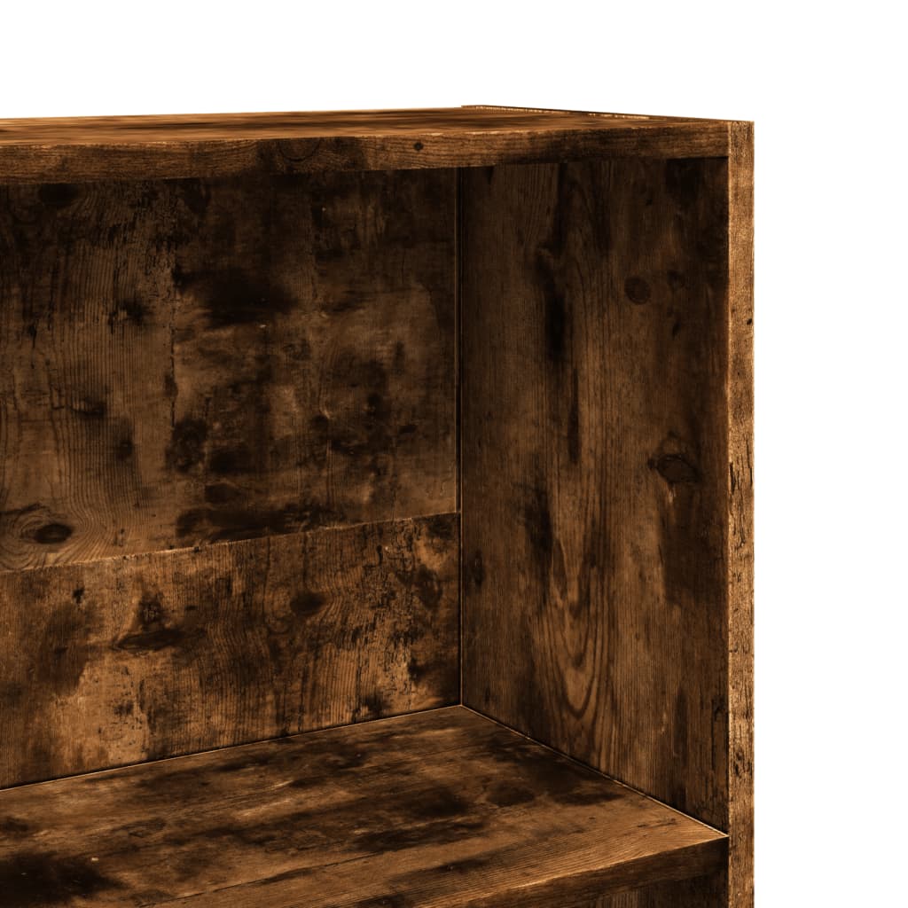 vidaXL Bookcase Smoked Oak 60x24x176 cm Engineered Wood