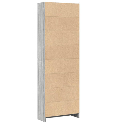 vidaXL Bookcase Grey Sonoma 60x24x176 cm Engineered Wood