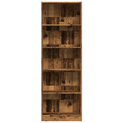 vidaXL Bookcase Old Wood 60x24x176 cm Engineered Wood