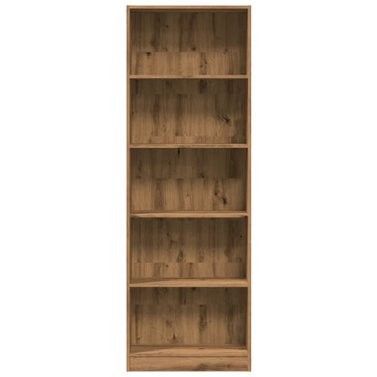 vidaXL Bookcase Artisian Oak 60x24x176 cm Engineered Wood