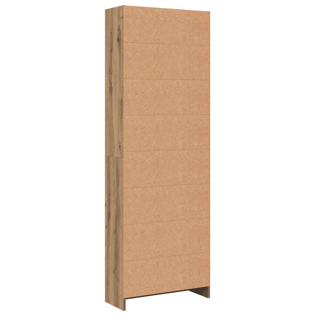 vidaXL Bookcase Artisian Oak 60x24x176 cm Engineered Wood