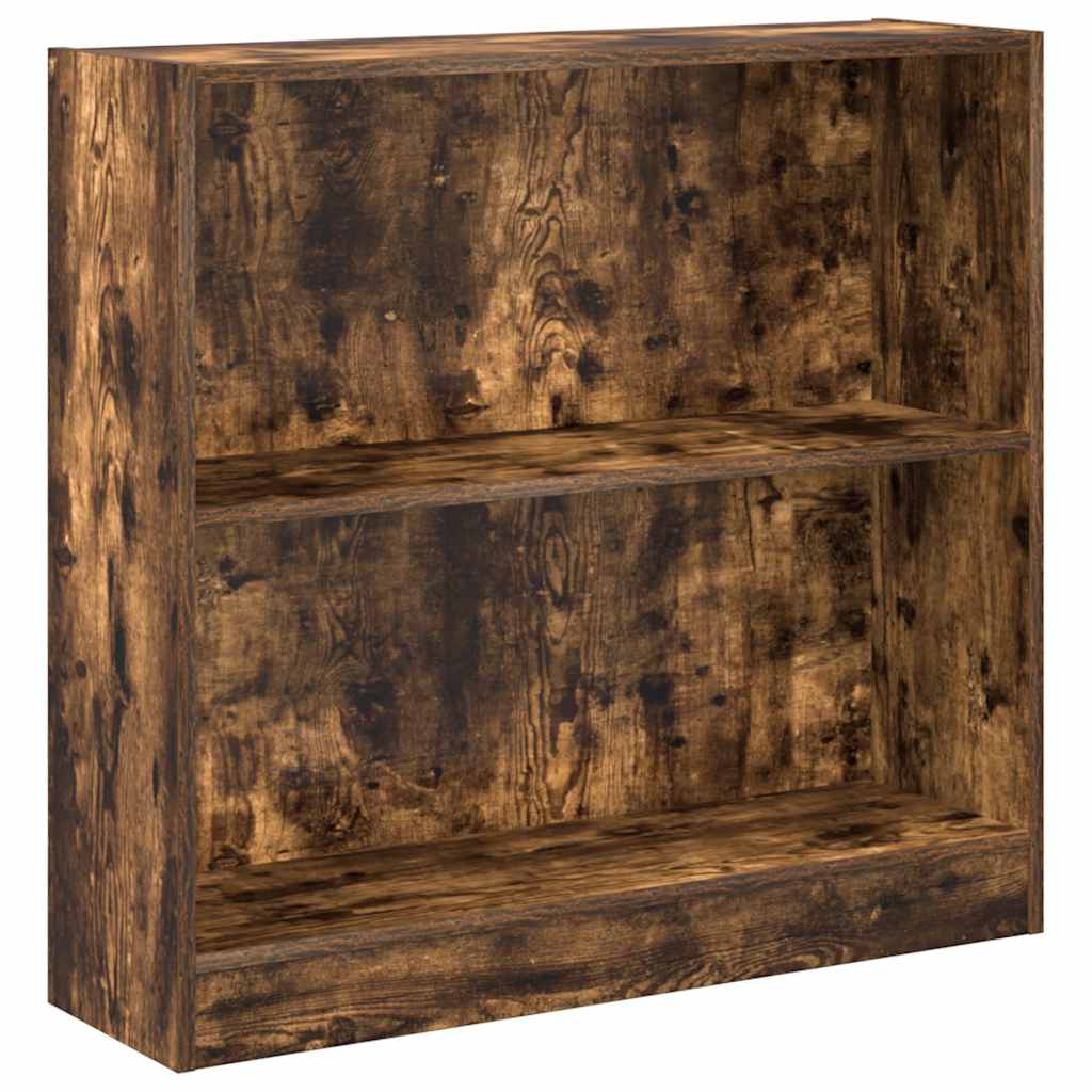 vidaXL Bookcase Smoked Oak 80x24x76 cm Engineered Wood