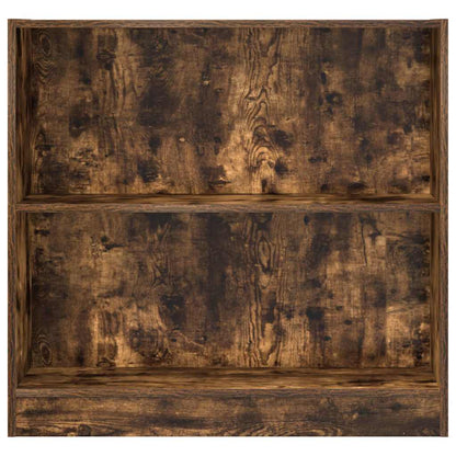 vidaXL Bookcase Smoked Oak 80x24x76 cm Engineered Wood
