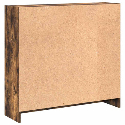 vidaXL Bookcase Smoked Oak 80x24x76 cm Engineered Wood