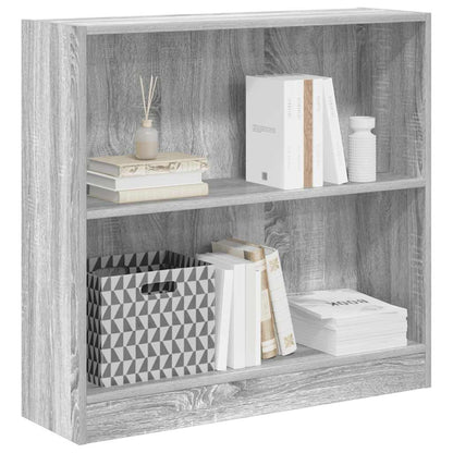 vidaXL Bookcase Grey Sonoma 80x24x76 cm Engineered Wood