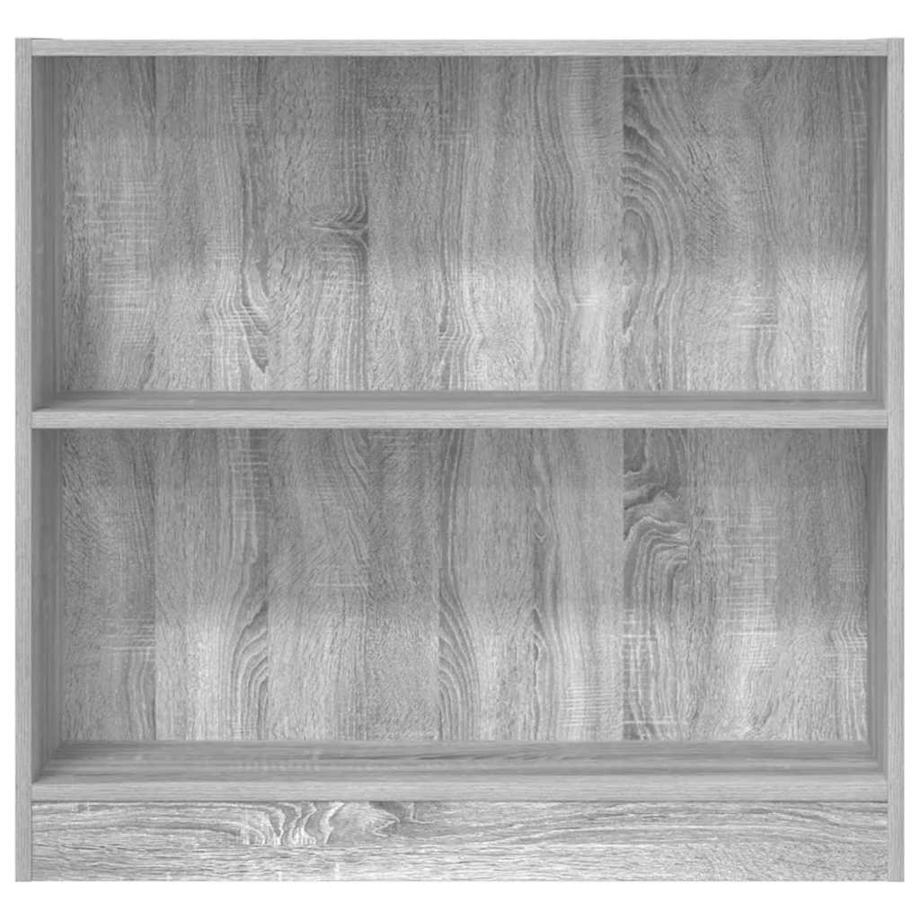 vidaXL Bookcase Grey Sonoma 80x24x76 cm Engineered Wood