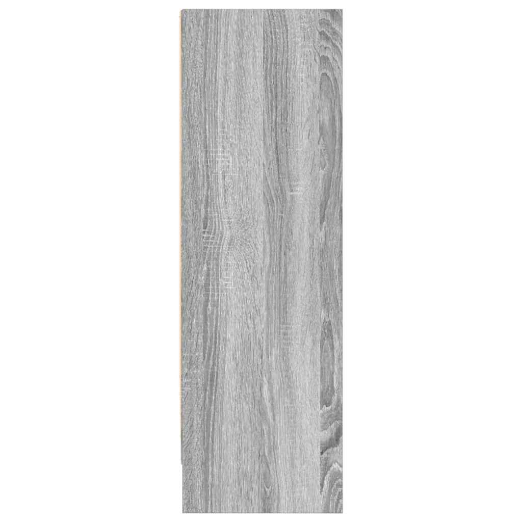vidaXL Bookcase Grey Sonoma 80x24x76 cm Engineered Wood