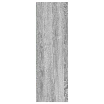 vidaXL Bookcase Grey Sonoma 80x24x76 cm Engineered Wood