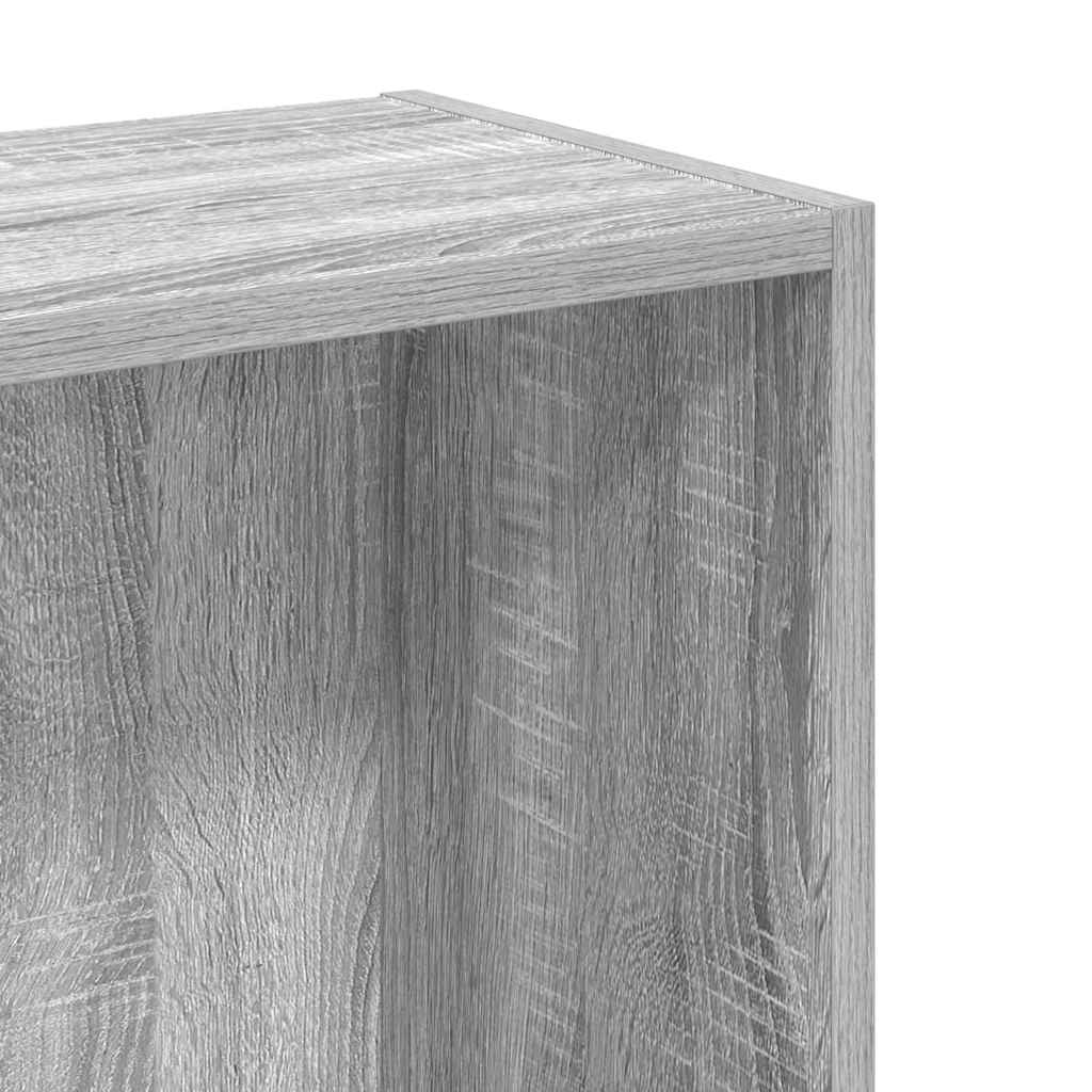 vidaXL Bookcase Grey Sonoma 80x24x76 cm Engineered Wood
