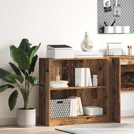 vidaXL Bookcase Old Wood 80x24x76 cm Engineered Wood