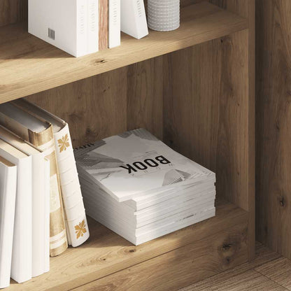 vidaXL Bookcase Artisian Oak 80x24x76 cm Engineered Wood