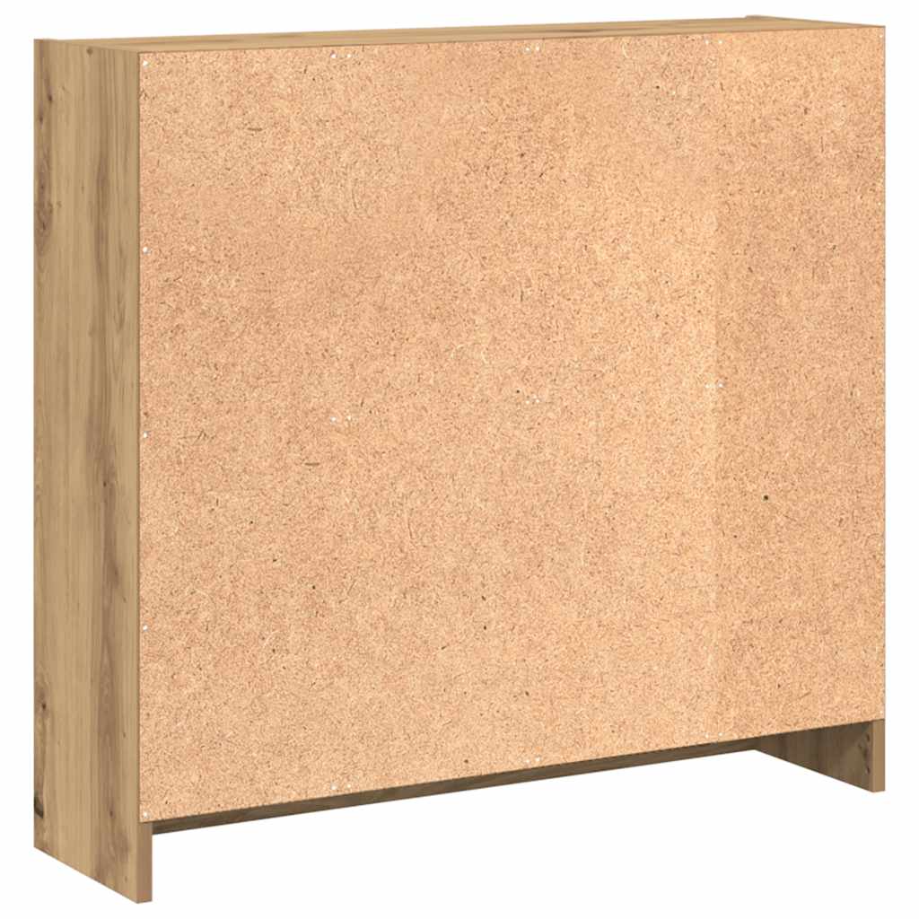 vidaXL Bookcase Artisian Oak 80x24x76 cm Engineered Wood