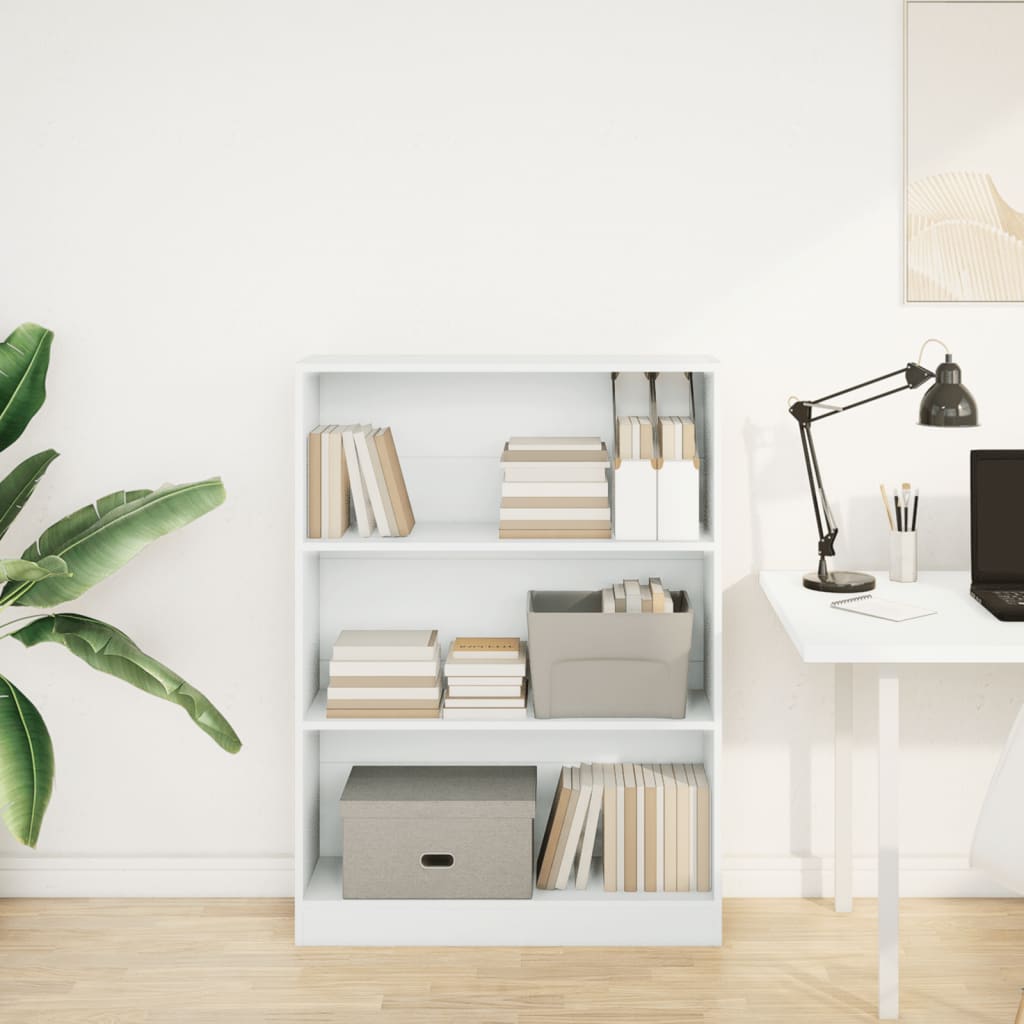 vidaXL Bookcase White 80x24x109 cm Engineered Wood