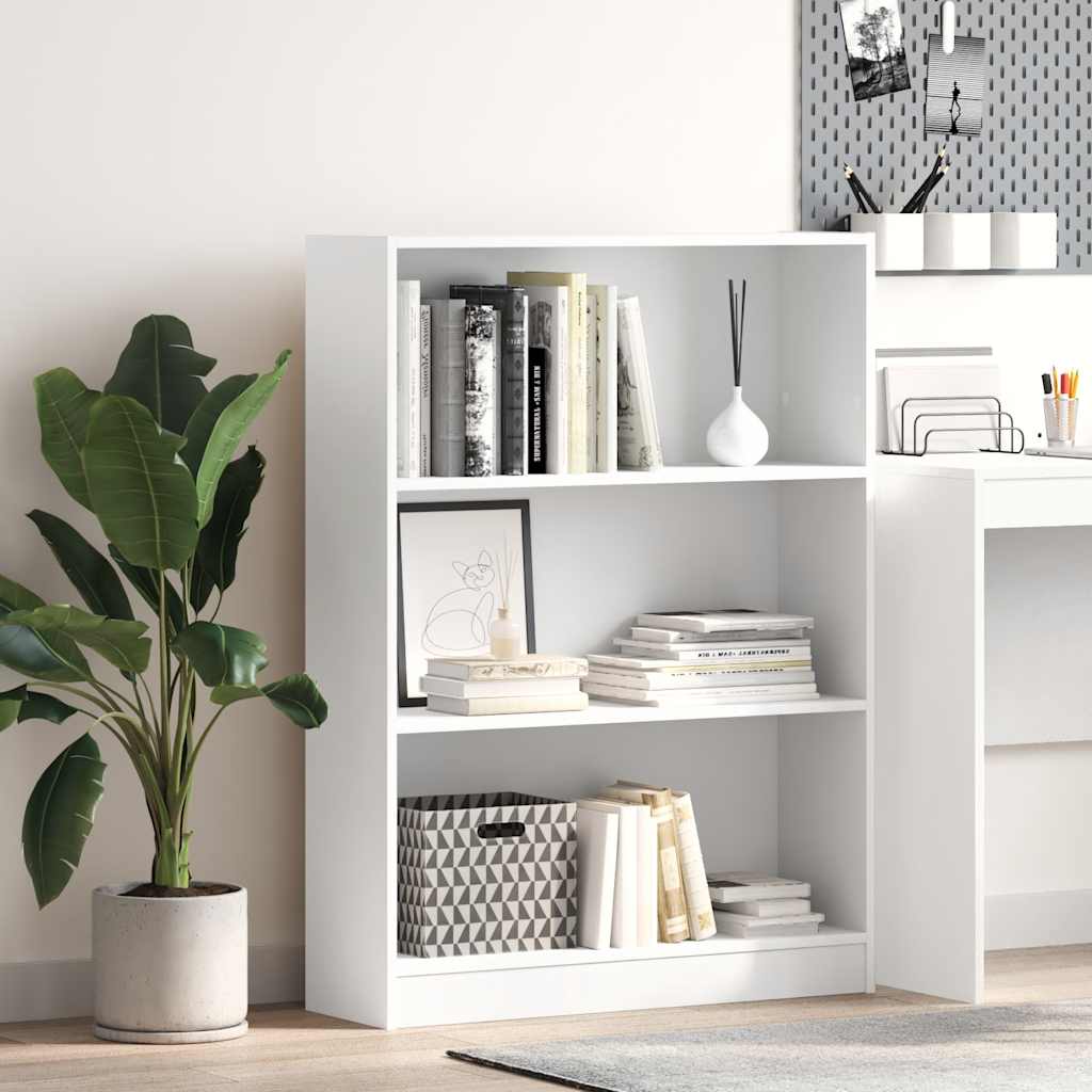 vidaXL Bookcase White 80x24x109 cm Engineered Wood