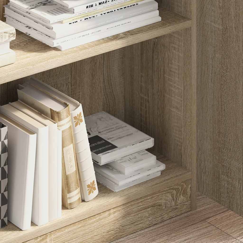vidaXL Bookcase Sonoma Oak 80x24x109 cm Engineered Wood