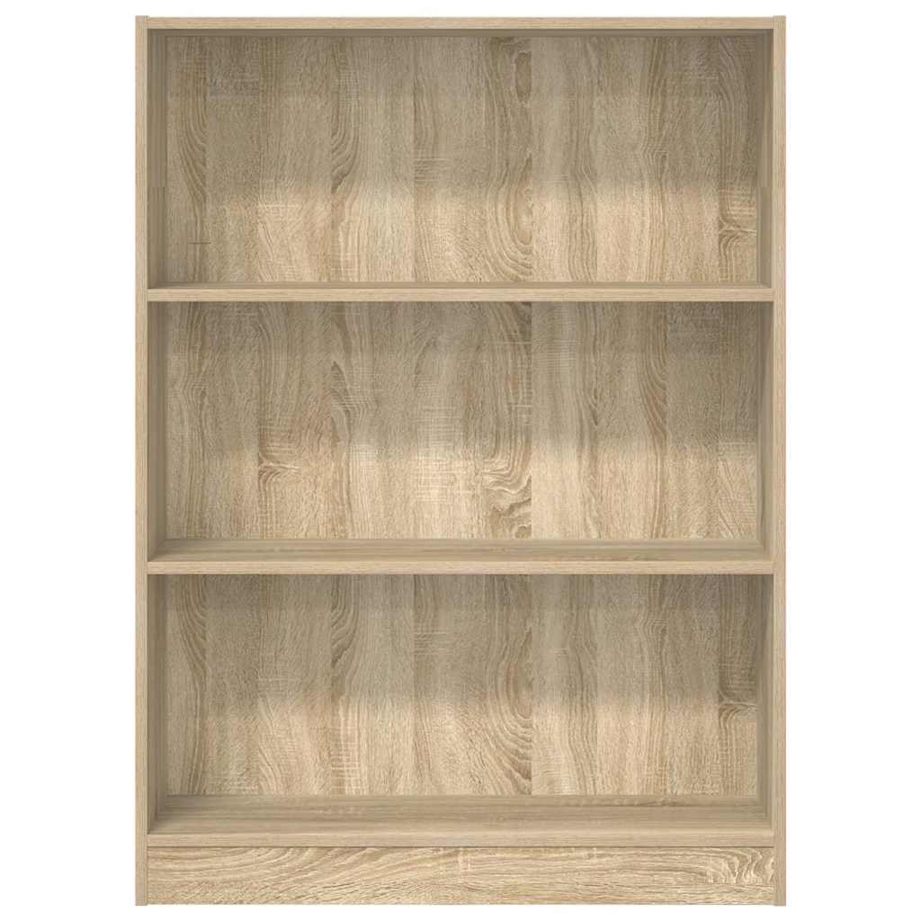 vidaXL Bookcase Sonoma Oak 80x24x109 cm Engineered Wood