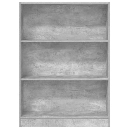 vidaXL Bookcase Concrete Grey 80x24x109 cm Engineered Wood