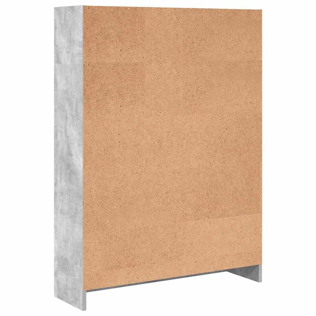 vidaXL Bookcase Concrete Grey 80x24x109 cm Engineered Wood