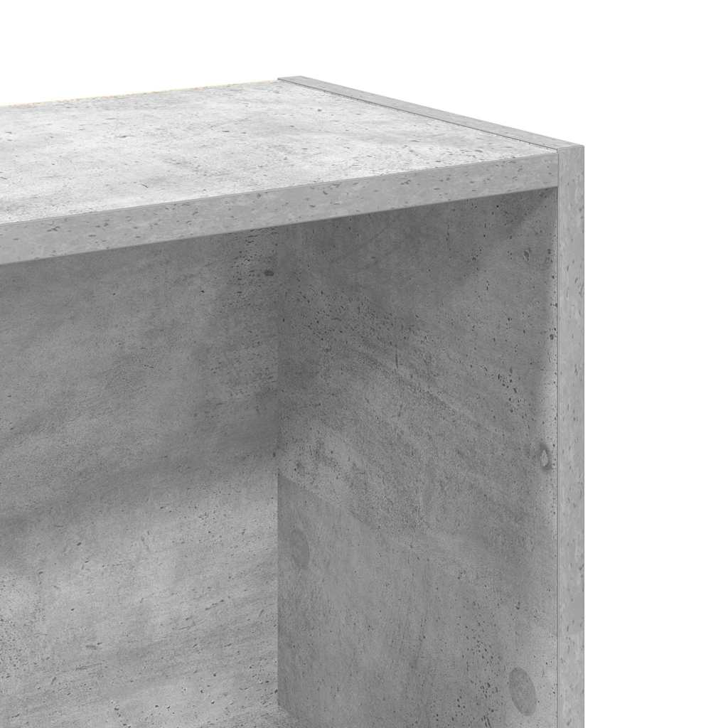 vidaXL Bookcase Concrete Grey 80x24x109 cm Engineered Wood