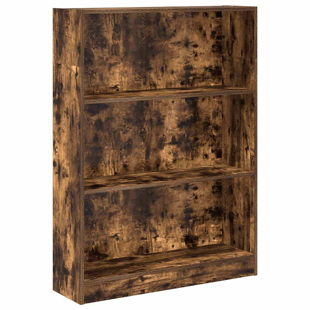 vidaXL Bookcase Smoked Oak 80x24x109 cm Engineered Wood