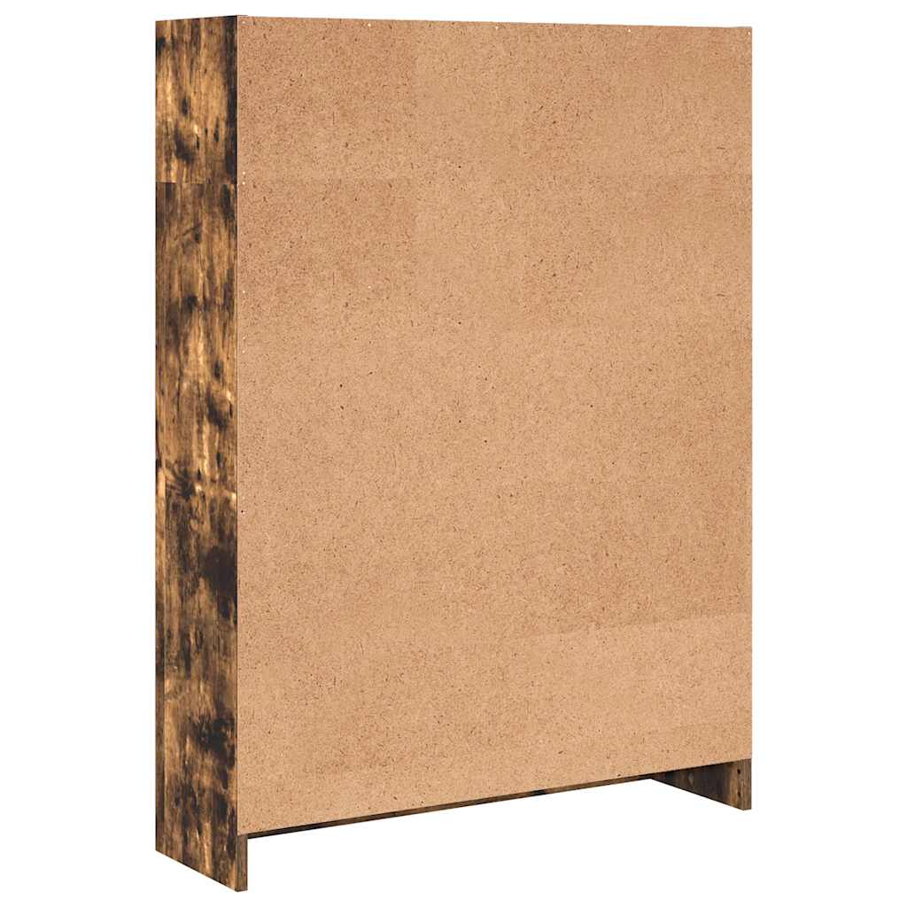 vidaXL Bookcase Smoked Oak 80x24x109 cm Engineered Wood