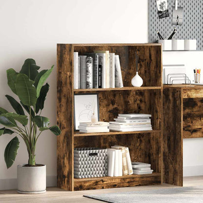 vidaXL Bookcase Smoked Oak 80x24x109 cm Engineered Wood