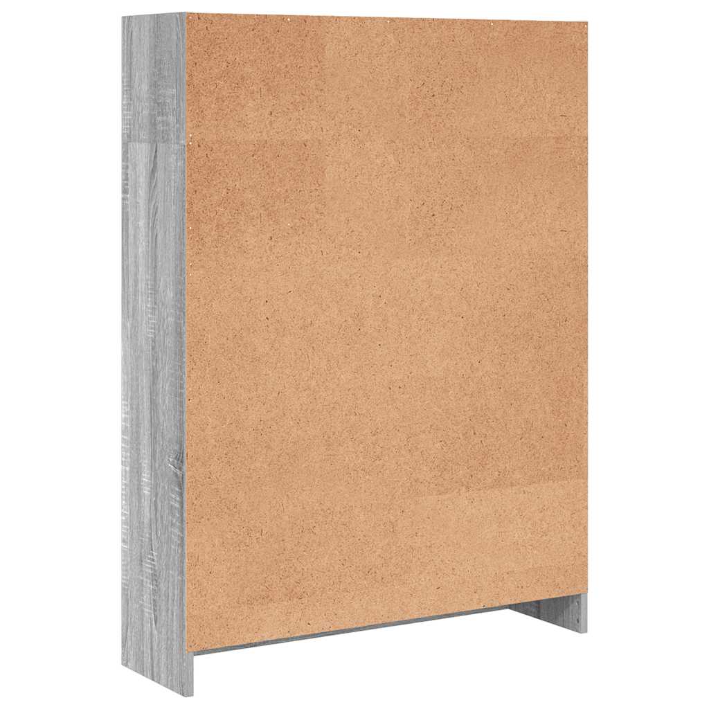 vidaXL Bookcase Grey Sonoma 80x24x109 cm Engineered Wood