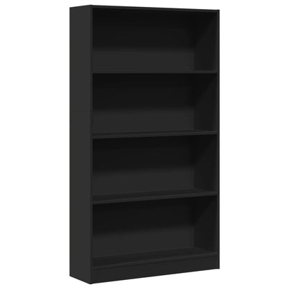 vidaXL Bookcase Black 80x24x143 cm Engineered Wood