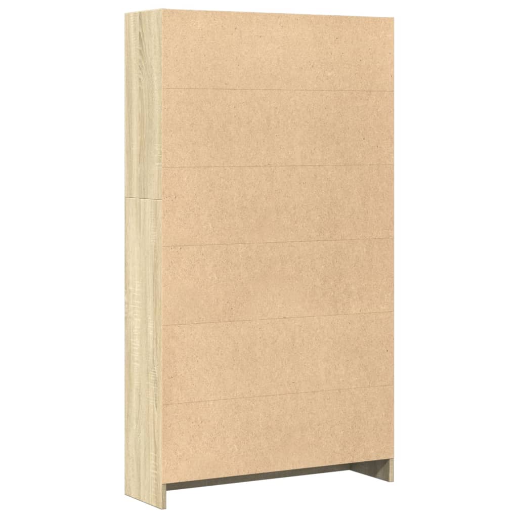 vidaXL Bookcase Sonoma Oak 80x24x143 cm Engineered Wood