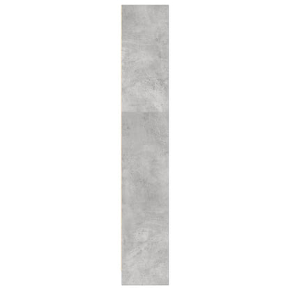 vidaXL Bookcase Concrete Grey 80x24x143 cm Engineered Wood
