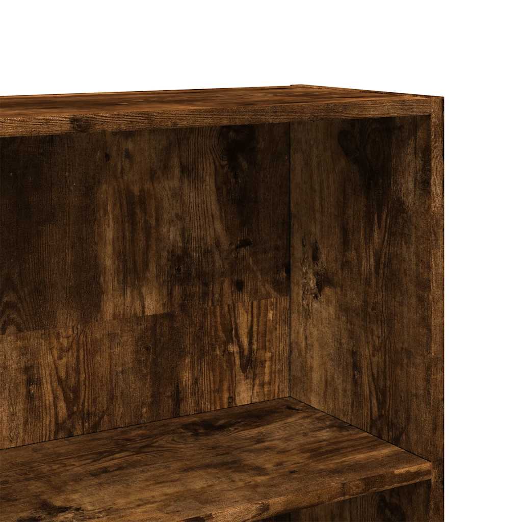vidaXL Bookcase Smoked Oak 80x24x143 cm Engineered Wood