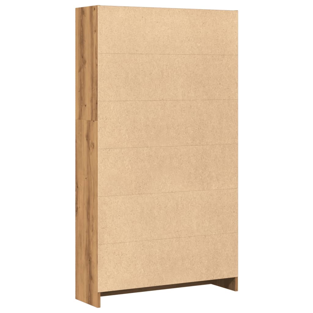 vidaXL Bookcase Artisian Oak 80x24x143 cm Engineered Wood