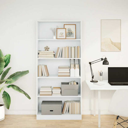 vidaXL Bookcase White 80x24x176 cm Engineered Wood