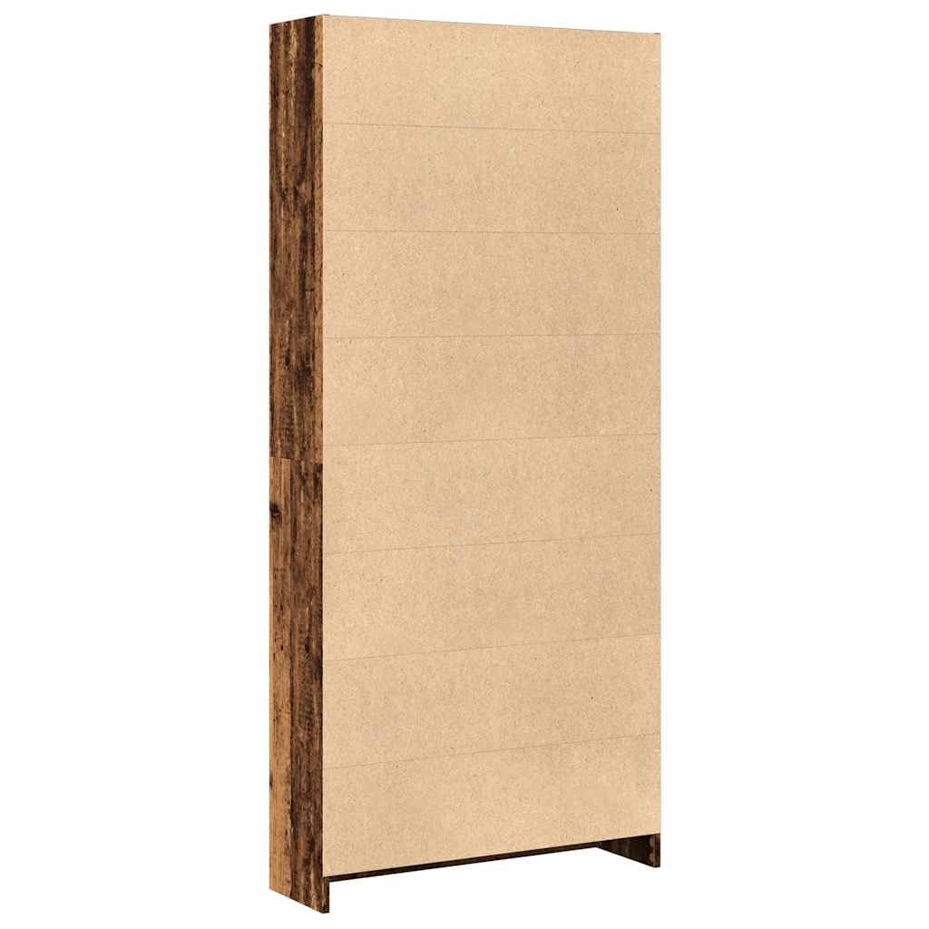 vidaXL Bookcase Old Wood 80x24x176 cm Engineered Wood
