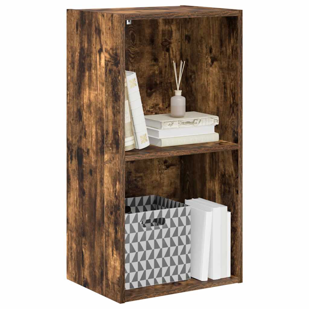 vidaXL Bookcase Smoked Oak 40x30x77 cm Engineered Wood