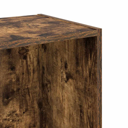 vidaXL Bookcase Smoked Oak 40x30x77 cm Engineered Wood