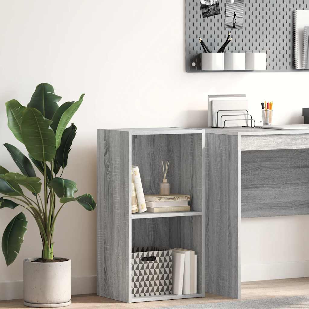 vidaXL Bookcase Grey Sonoma 40x30x77 cm Engineered Wood