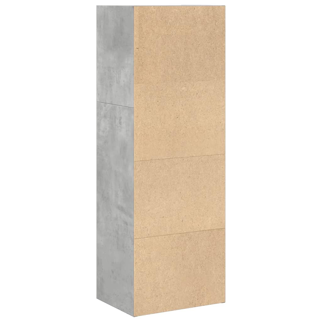 vidaXL Bookcase Concrete Grey 40x30x114 cm Engineered Wood