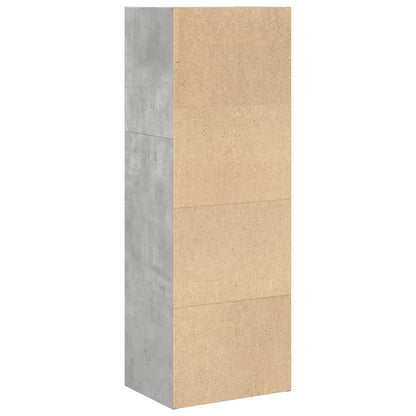 vidaXL Bookcase Concrete Grey 40x30x114 cm Engineered Wood