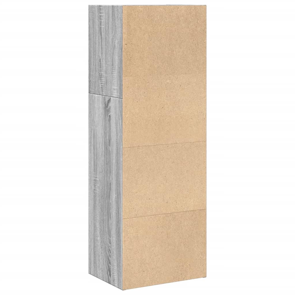 vidaXL Bookcase Grey Sonoma 40x30x114 cm Engineered Wood