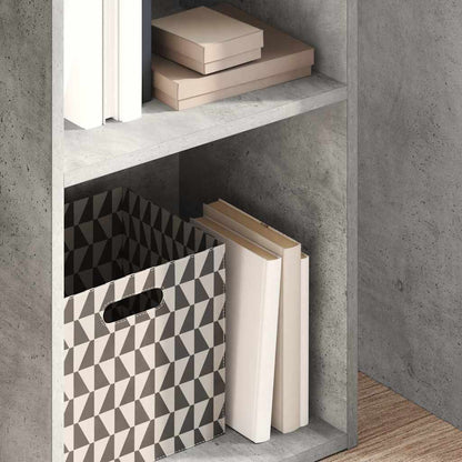 vidaXL Bookcase Concrete Grey 40x30x152 cm Engineered Wood