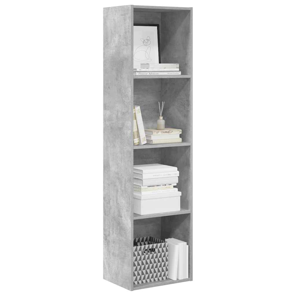 vidaXL Bookcase Concrete Grey 40x30x152 cm Engineered Wood
