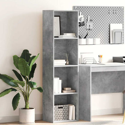vidaXL Bookcase Concrete Grey 40x30x152 cm Engineered Wood