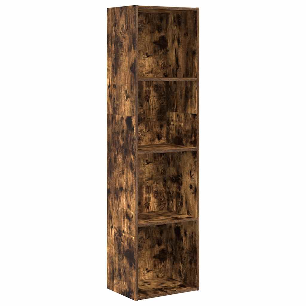 vidaXL Bookcase Smoked Oak 40x30x152 cm Engineered Wood