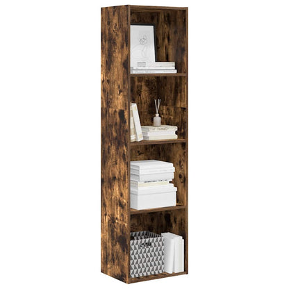 vidaXL Bookcase Smoked Oak 40x30x152 cm Engineered Wood